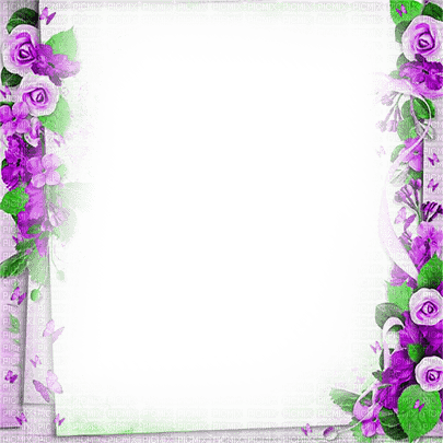 soave frame vintage spring purple green - gratis png