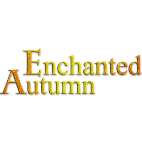 enchanted autumn text png orange kikkapink - 免费PNG