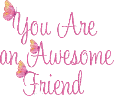 text awesome friend pink glitter letter deco  friends family gif anime animated animation tube - Bezmaksas animēts GIF
