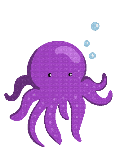 Sea Life Octopus - GIF เคลื่อนไหวฟรี