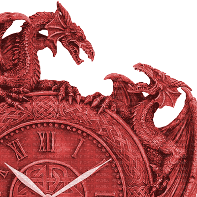 Y.A.M._Gothic fantasy dragons red - PNG gratuit