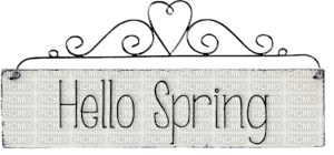 Hello Spring - PNG gratuit