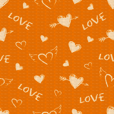 Love, Heart, Hearts, Orange, Deco, Background, Backgrounds - Jitter.Bug.Girl - png gratis