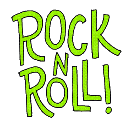 Rock n Roll.Text.Green.Victoriabea, music , musique , dance - PicMix