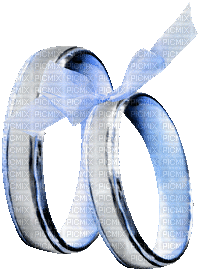 soave deco animated wedding ring bow silver blue - Besplatni animirani GIF