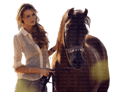 woman and horse - бесплатно png