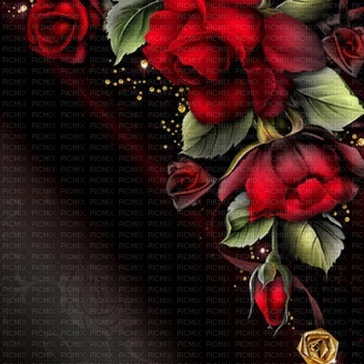 bg-red roses - PNG gratuit