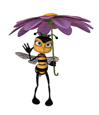 Kaz_Creations Cute Cartoon Love Bees Bee Wasp - Ücretsiz animasyonlu GIF