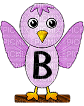 Lettre B oiseau - GIF animé gratuit