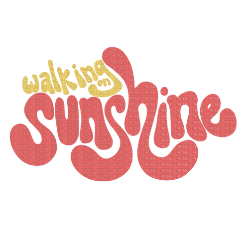Walking On Sunshine Text - Bogusia - Free PNG