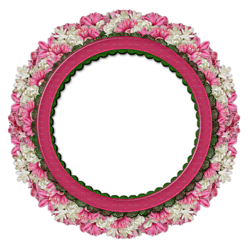 flower frame - zdarma png