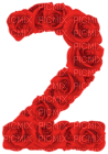 Kaz_Creations Numbers Red Roses 2 - PNG gratuit
