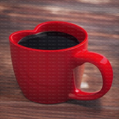 Red Heart Coffee Mug - Free PNG