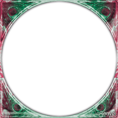 soave frame circle fantasy peacock feathers pink - PNG gratuit