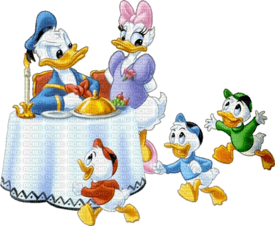 donald daisy tick trick and track - png ฟรี