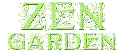 zen garden text light green Texte vert - gratis png