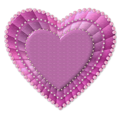 Cœur rose et violet (stamp clem27) - 無料png