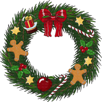 Kaz_Creations Christmas Deco Wreath - безплатен png