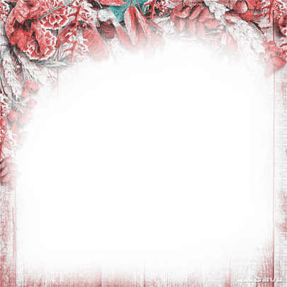 soave frame autumn   leaves  pink teal - 免费PNG