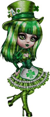 MMarcia png  doll ST Patrick's - 免费PNG