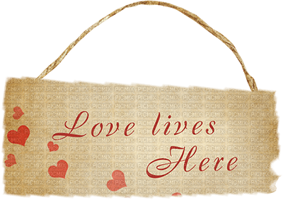 love lives here paper - png gratuito