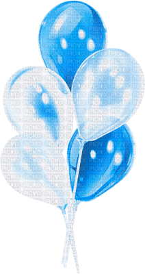 soave deco balloon birthday blue - Free PNG