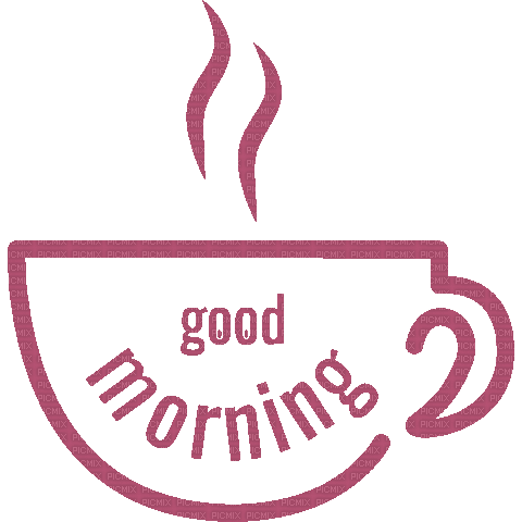 Coffee Text Good Morning - Bogusia - GIF animado gratis