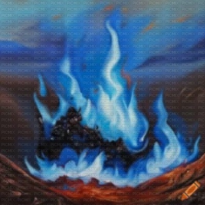 Blue Fire Background - Free PNG