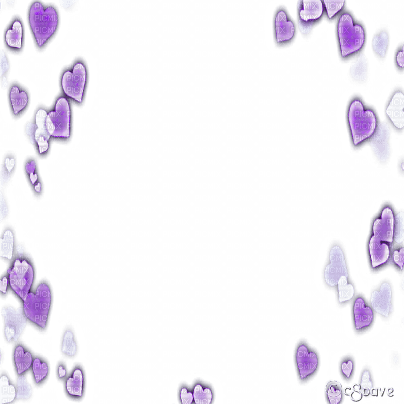 soave frame deco heart valentine purple - Free PNG