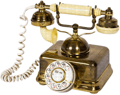 vintage phone - zdarma png