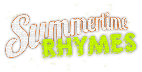 Summertime Rhymes Text - Bogusia - besplatni png