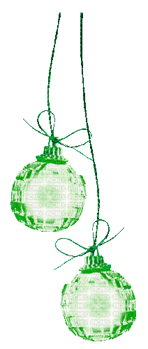 Ornaments.Lights.Green.Animated - KittyKatLuv65 - Free animated GIF