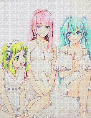 Vocaloid girls - Free animated GIF