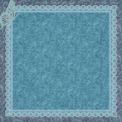 minou-vintage-blue-bg-frame - darmowe png