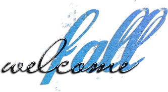 soave text autumn welcome  black blue - gratis png