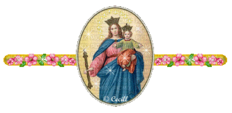 mother mary+baby jesus border - GIF animé gratuit