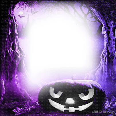 soave frame halloween pumpkin forest tree - δωρεάν png
