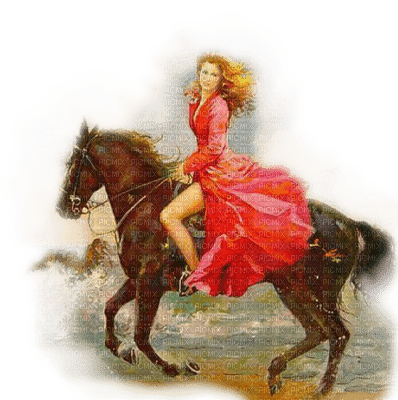 femme avec cheval.Cheyenne63 - png gratuito