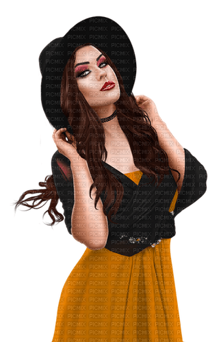 Woman Femme Girl Black Hat - png gratis