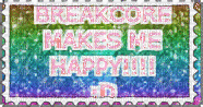 breakcore makes me happy stamp (made by me) - Δωρεάν κινούμενο GIF