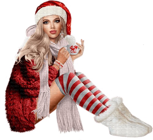 Christmas woman - darmowe png
