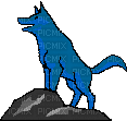 blue wolf - GIF animé gratuit