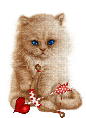 Kaz_Creations Cat-Valentine's-Day - PNG gratuit
