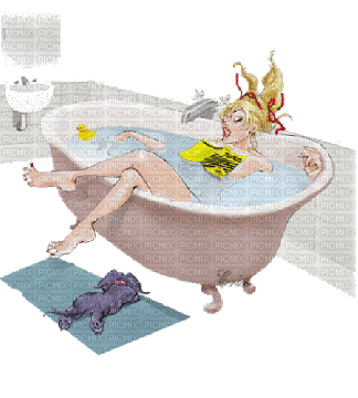 bathroom woman fun gif - Animovaný GIF zadarmo