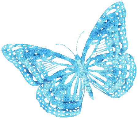 Animated.Butterfly.Blue - KittyKatLuv65 - Ingyenes animált GIF