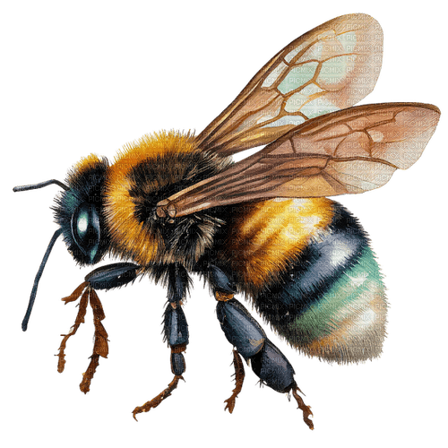 aquarelle, été, abeille Orabel - PNG gratuit