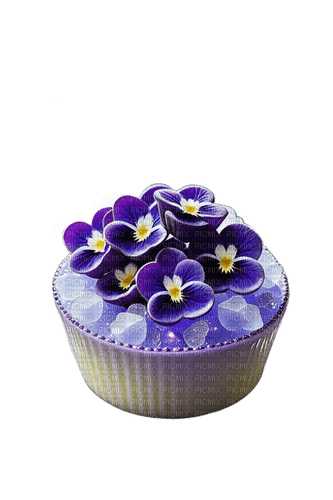 Flower Cupcake - Free PNG