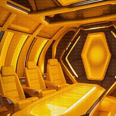 Yellow Spaceship Interior - 免费PNG