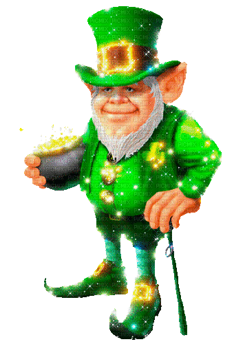 st. Patrick gnome  by nataliplus - GIF animasi gratis