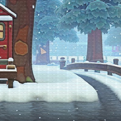 Animal Crossing Winter Town - darmowe png